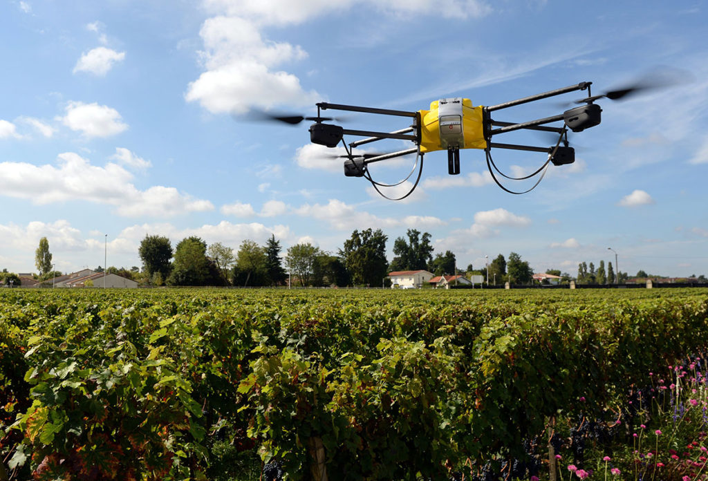 drone inspections at agricultural site