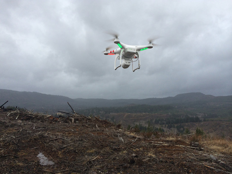 drone inspections at disaster site